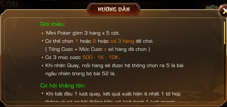 Chinh Phục Bàn Cược Mini Poker Tại iWin Club Thắng Lớn Mỗi Ngày