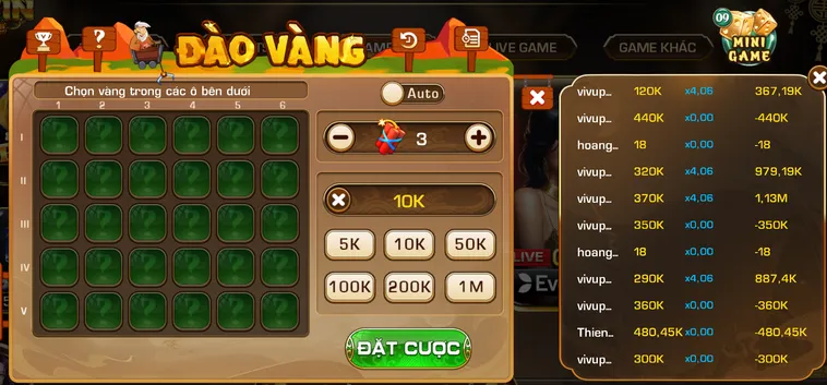 Trải Nghiệm Đỉnh Cao Minigame Đào Vàng Tại iWin Club Săn Thưởng Khủng